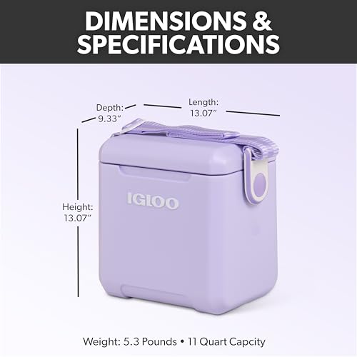 Lilac Breeze Igloo cooler with shoulder strap