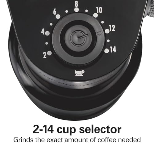 Close up of 18 grind setting dial
