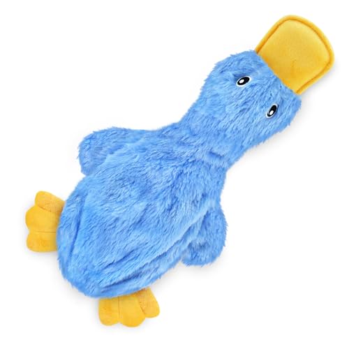 Best Pet Supplies Interactive Squeaky Crinkle Duck blue