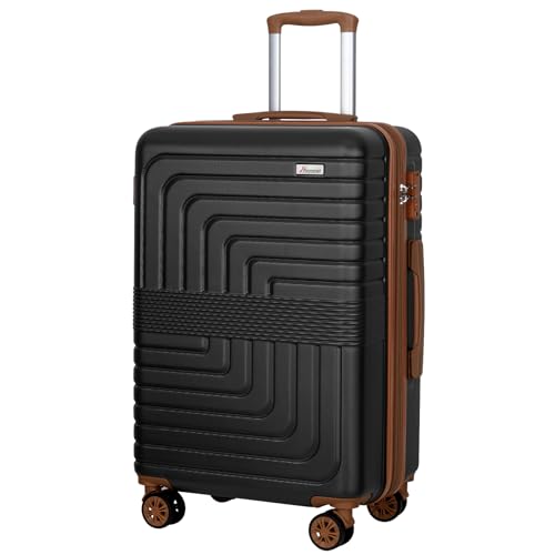 Romswi 30-inch black hardside luggage front view