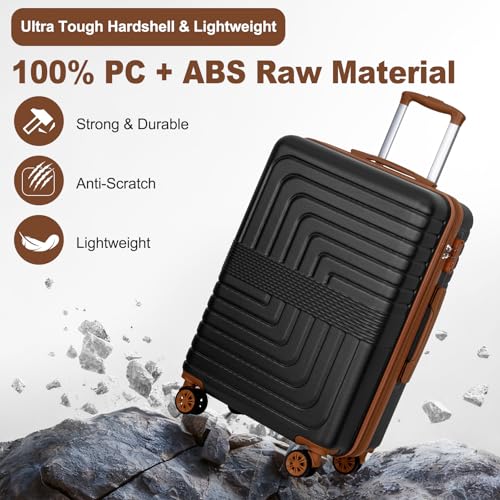 Close up of Romswi luggage dual spinner wheels