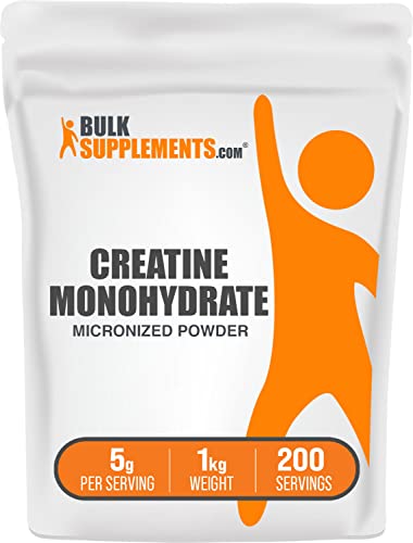 BulkSupplements Creatine Monohydrate Powder 1kg tub