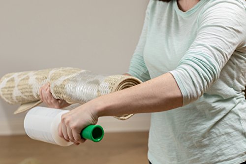 Clear plastic moving wrap with handle