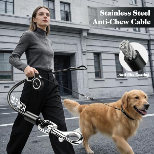 Ergonomic handle of the Augwind white dog leash