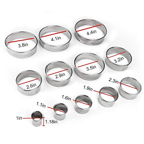 Graduated sizes of Bukuwa circle cutters