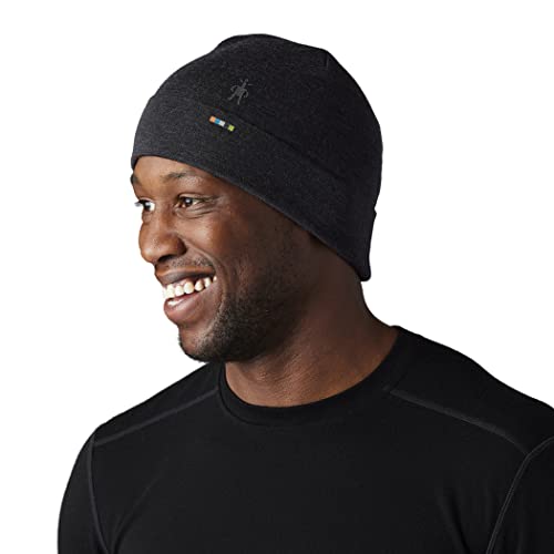 Charcoal Merino Sport 250 Beanie side profile
