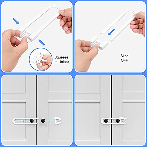 Childproofing locks for kitchen double doors