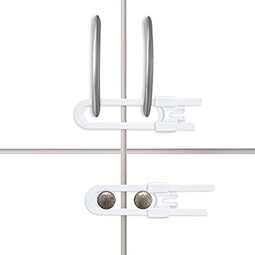 Portable white plastic safety locks for travel