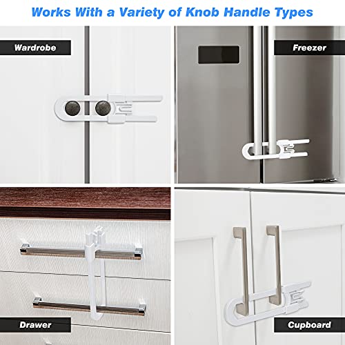 Locking mechanism for D-shaped cabinet handles
