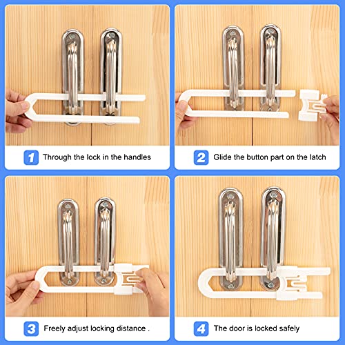 Pack of 8 sliding cabinet safety locks