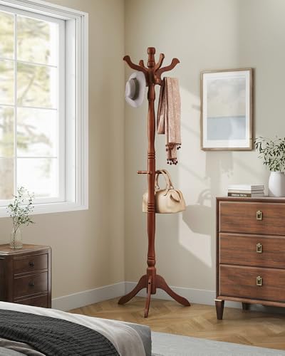 Top view of coat rack hooks and hat knob