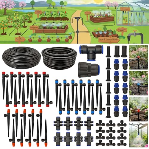 Abakuku 230FT Quick-Connect Drip Irrigation System full kit