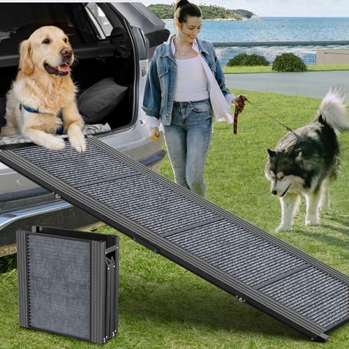 HerCcreta wigge 63-inch folding dog ramp extended