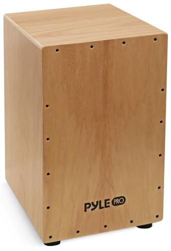 Pyle Stringed Jam Wooden Cajon front view