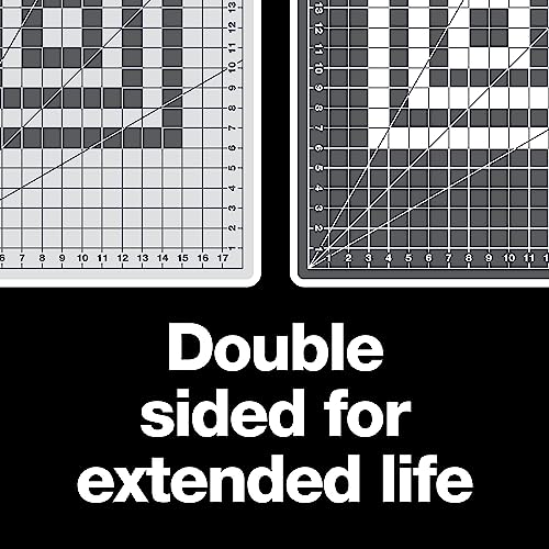 Angle view of the extra-large Fiskars cutting mat