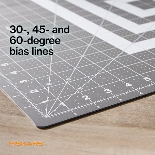 Fiskars mat showing 30 degree bias line detail