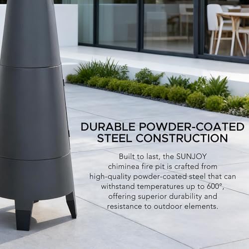 Full height view of Sunjoy fire pit
