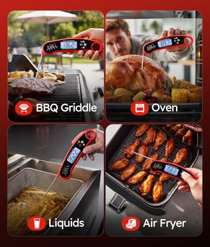 ONFIKY thermometer attached to a refrigerator
