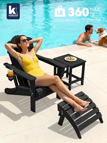 KINGYES Adirondack chair set on a patio