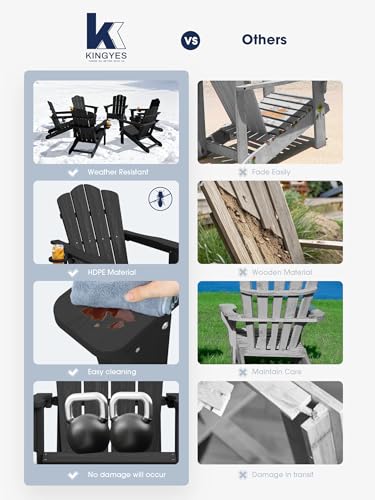 Dimensions graphic for KINGYES folding chair