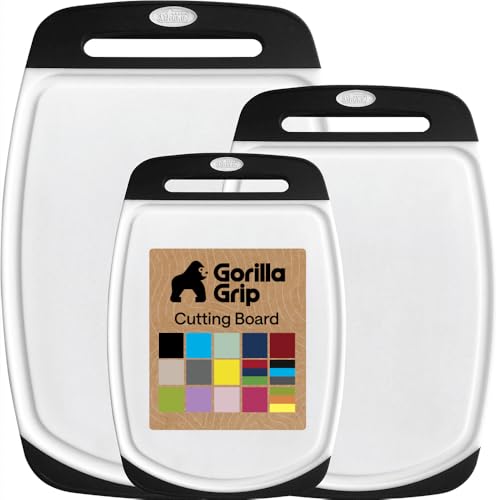 GORILLA GRIP black cutting board set
