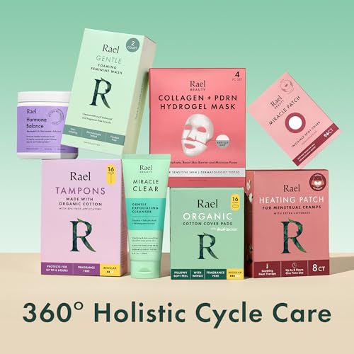 Open pack of Rael organic cotton pads
