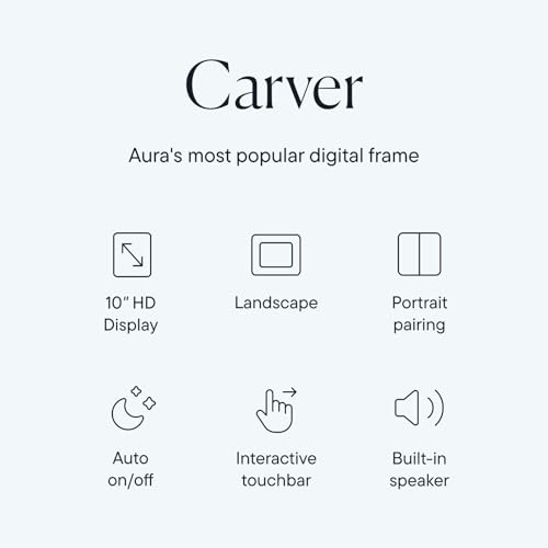 Aura Carver 10 inch digital frame landscape display