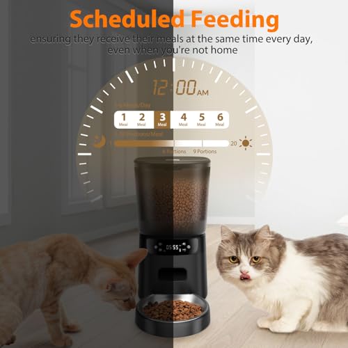 Heartgon APF02 black food dispenser side profile
