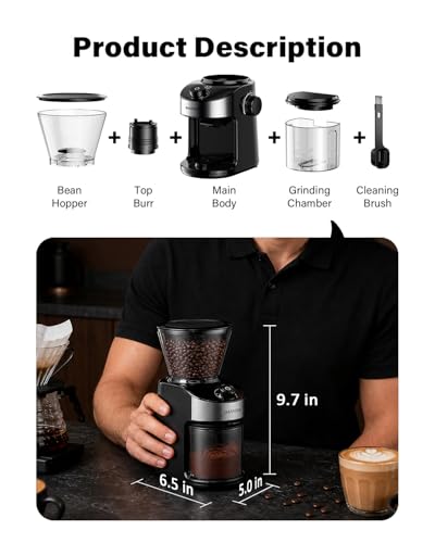 Top view of the coffee bean hopper