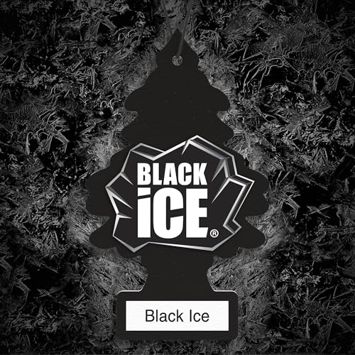 Close up of LITTLE TREES Black Ice hanging tree
