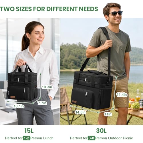 MIYCOO 30L cooler showing double deck compartments