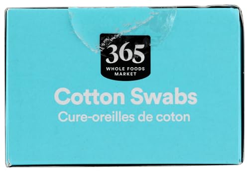 Stack of 365 by Whole Foods Market cotton swab boxes