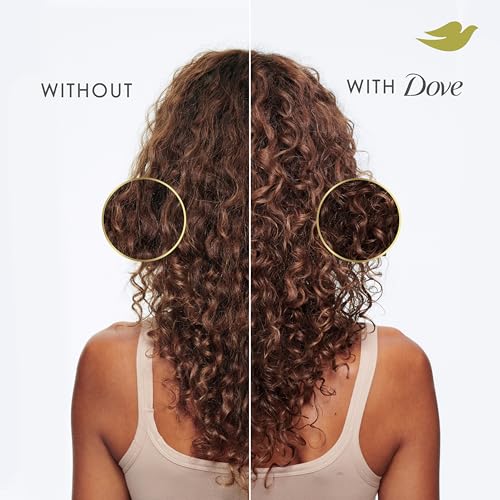 White cream texture of Dove hair conditioner
