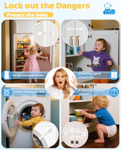 Multiple Roocickee locks used on household appliances