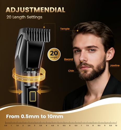 LED display showing battery level on grooming device