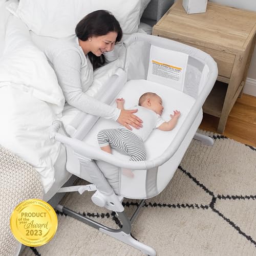 Side view of the Baby Delight bedside sleeper