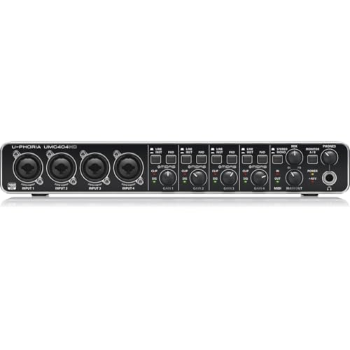 Top down view of the UMC404HD audio interface