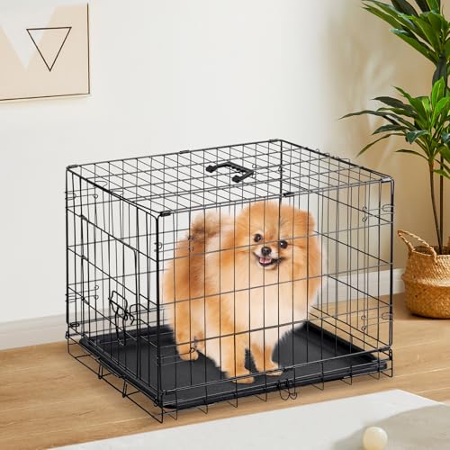 Side view of Sweetcrispy foldable pet kennel