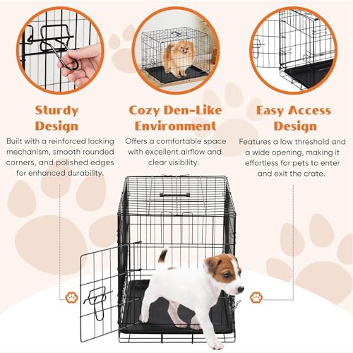 Sweetcrispy dog crate with removable tray