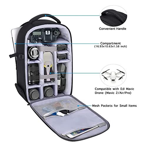 MOSISO camera bag open interior