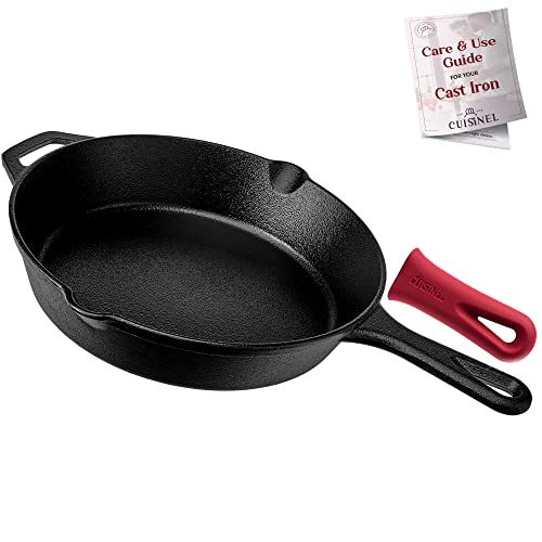12-inch Cuisinel cast iron pan with pour spout