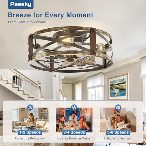 Low profile flush mount base of Passky fan