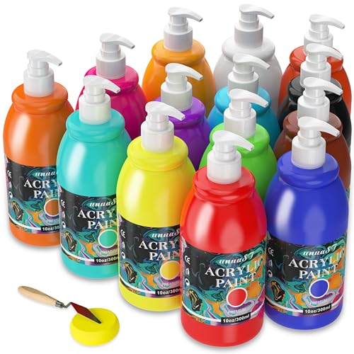unuaST Acrylic Paint Set 14 colors 10oz