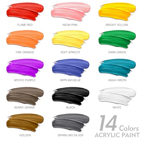 unuaST acrylic paint bottles with pump