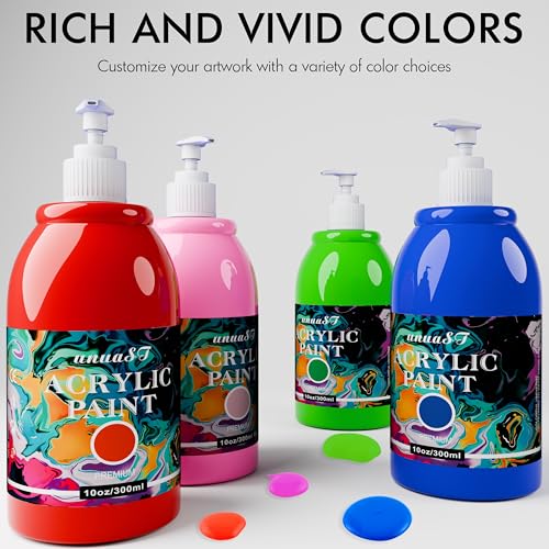 14 bottles of unuaST acrylic paint in bulk