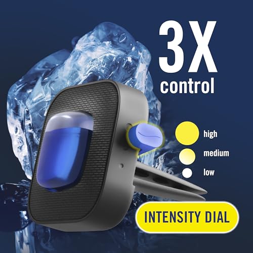 Side view of the blue vent clip design