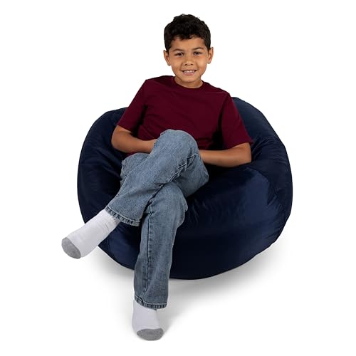 Big Joe Classic Bean Bag Chair Navy front view