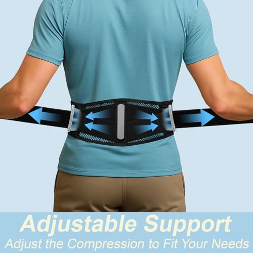 cybryeh Thin & Lightweight Back Brace slim profile on model