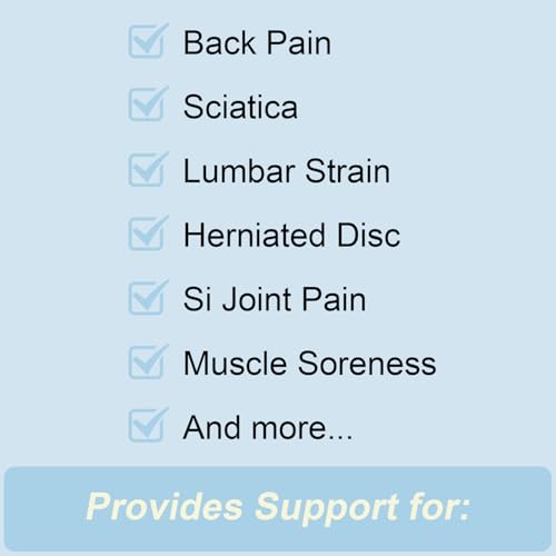 cybryeh Thin & Lightweight Back Brace sizing guide illustration