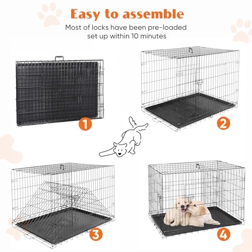 Collapsed Sweetcrispy dog crate for storage